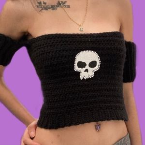 Handmade crochet off the shoulder crop top. Shared shipping